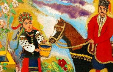 jeune fille, donne de l'eau à mon cheval